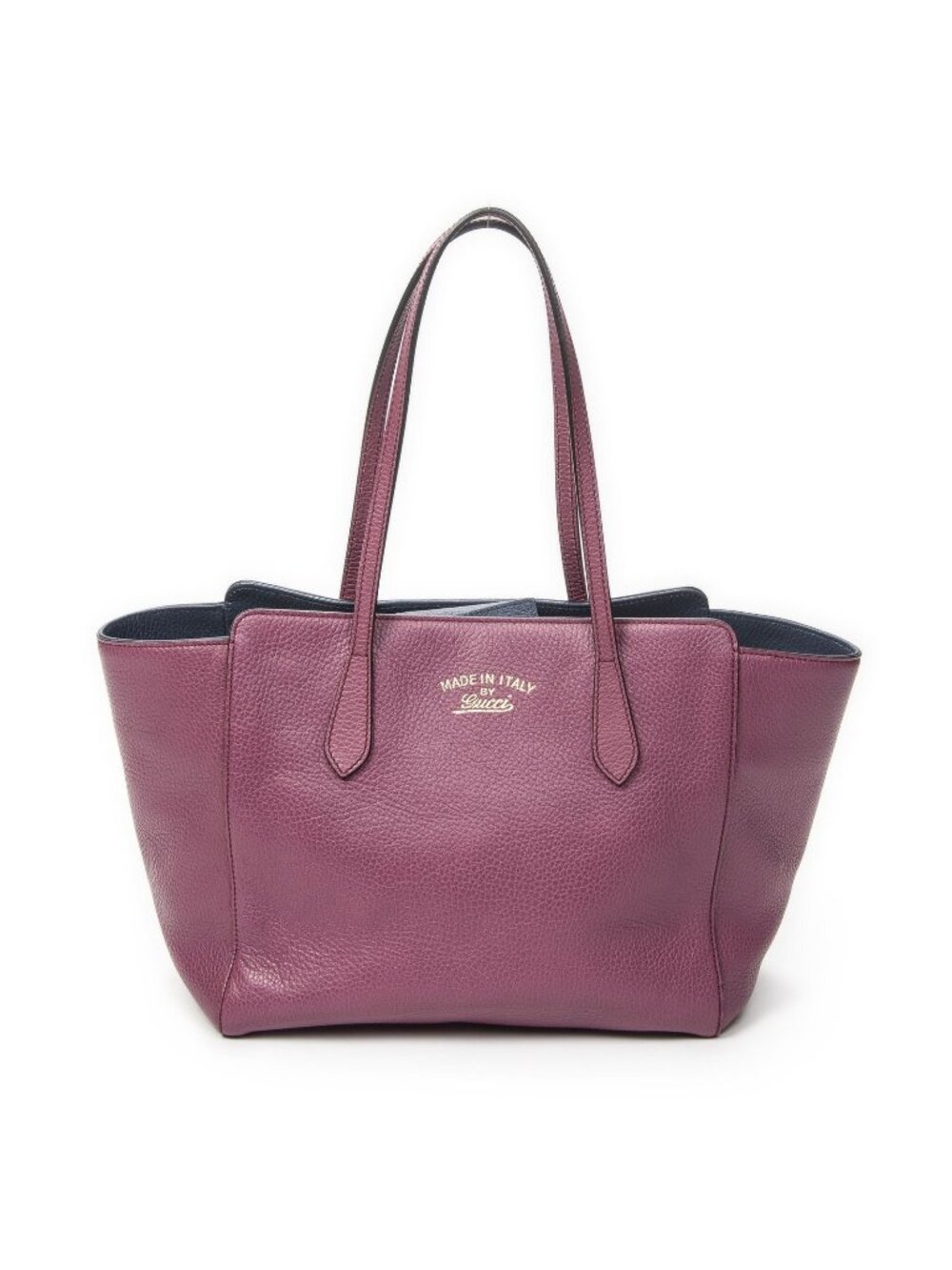 Gucci Small Swing Tote Purple Calfskin Leather